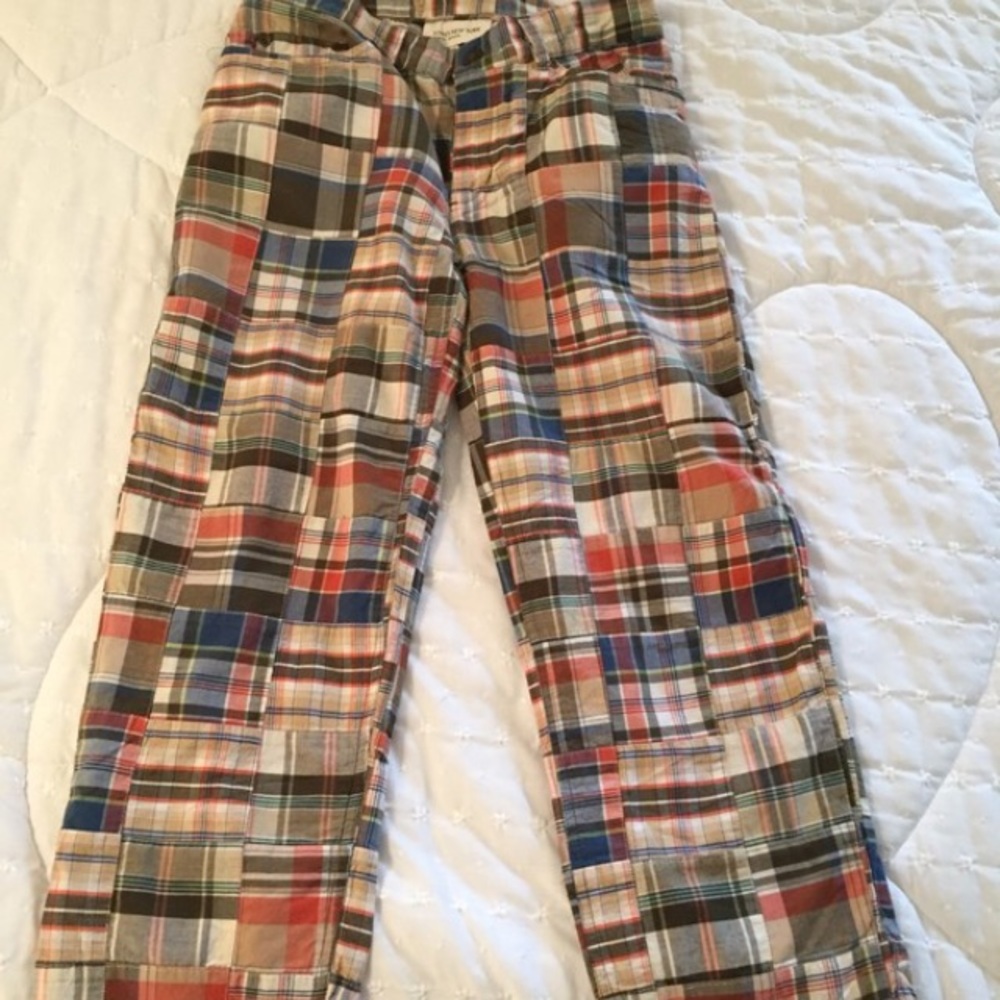 Jones Size 2/4P Plaid Cotton Capris